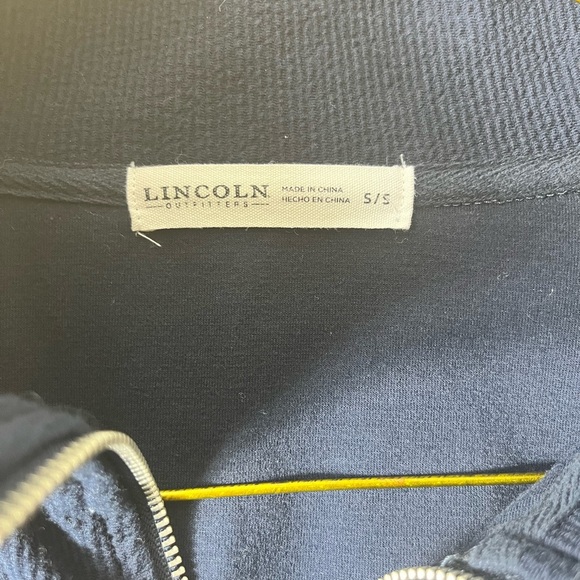 Lincoln Outfitters Men’s Navy Half-Zip Mock Neck Pullover Sweatshirt Size Small - Picture 3 of 7